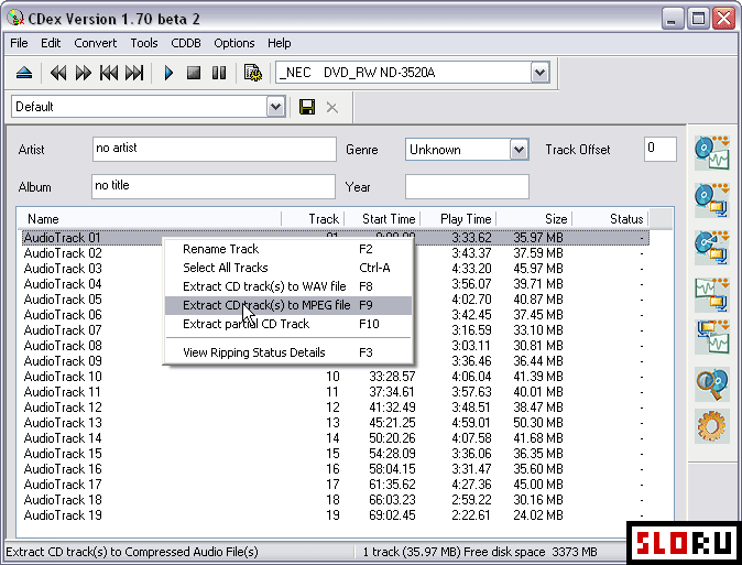 CDex screenshot 1