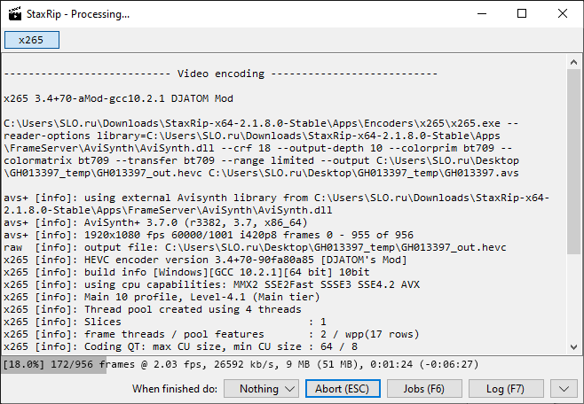 StaxRip screenshot 3